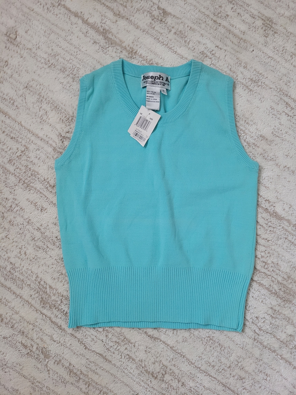 Joseph A. aqua knit sleeveless top
